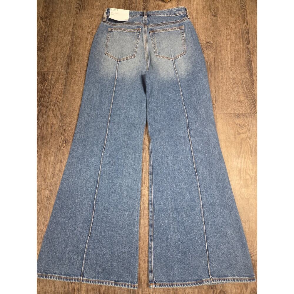 Ann Taylor LOFT NWT Curvy High Rise Super Flare Jeans Petite Inseam Size 27 - Picture 6 of 6